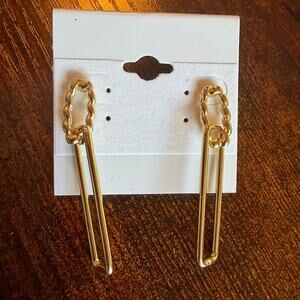 On 34th Twisted Linear Drop Earrings